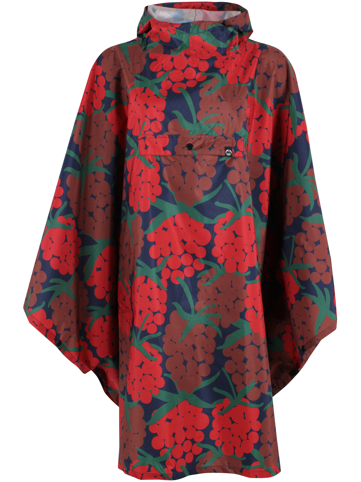 Danefæ Danepackit opvouwbare regenponcho donkerrood Maxiberry – productfoto 10