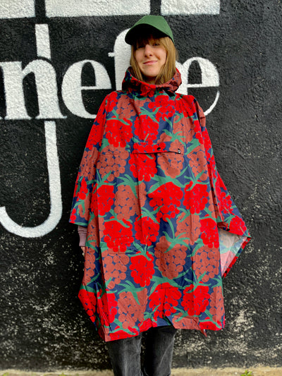Danefæ Danepackit opvouwbare regenponcho donkerrood Maxiberry – productfoto 8