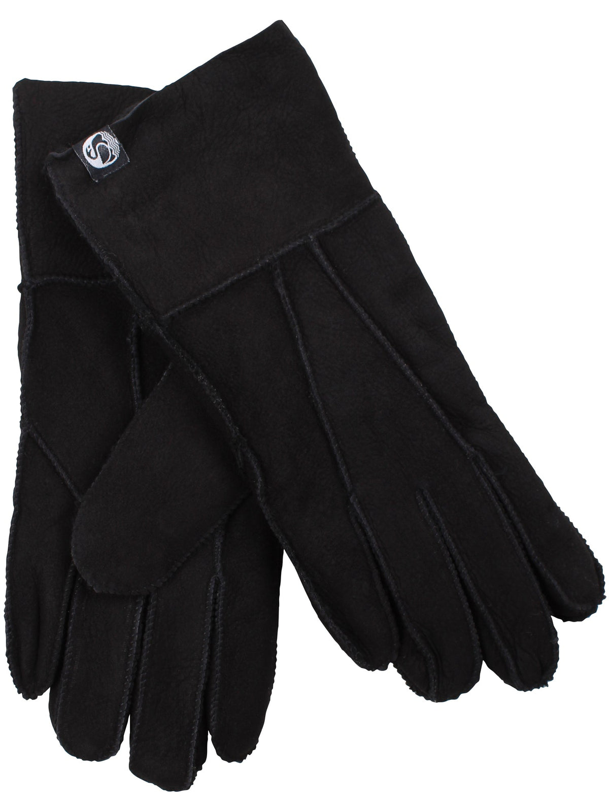 Danefæ No Waste Sheepskin Finger Gloves in zwart