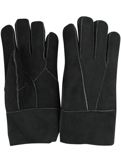 Danefæ No Waste Sheepskin Finger Gloves in donkergroen