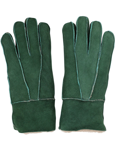 Danefæ No Waste Sheepskin Finger Gloves in groen