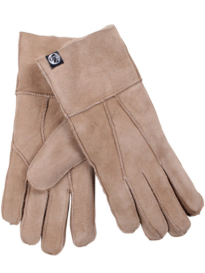 Danefæ No Waste Sheepskin Finger Gloves in licht camel