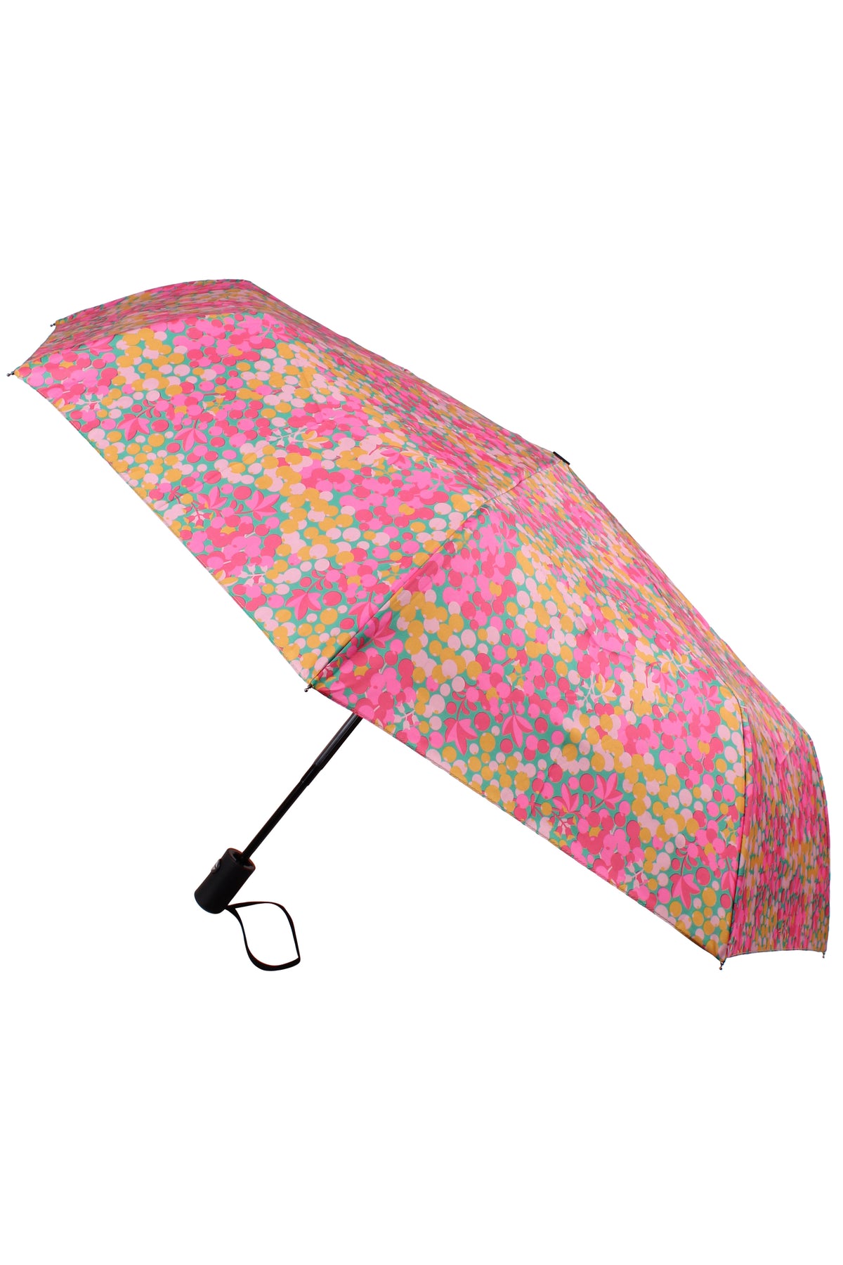 Danefae opvouwbare automatische paraplu Pink Berrygood, bovenaanzicht