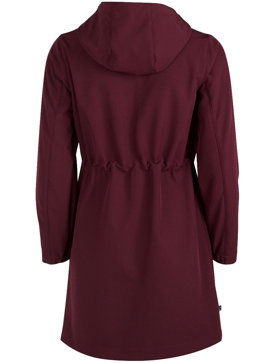 Danefae-Softshell-Regenjas-Dames-Bordeaux-Marianne-achter