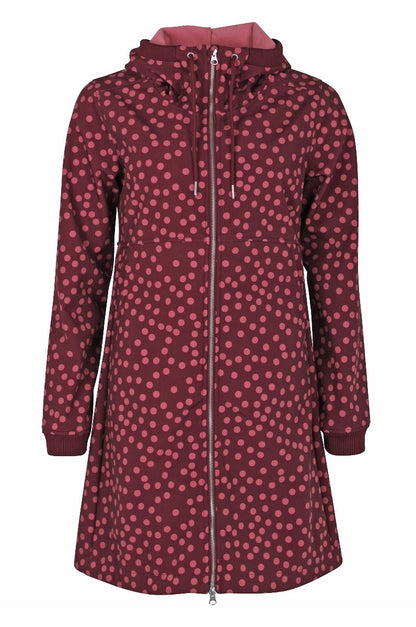 Danefae-Softshell Regenjas-Dames-Bordeaux-Stip-Line