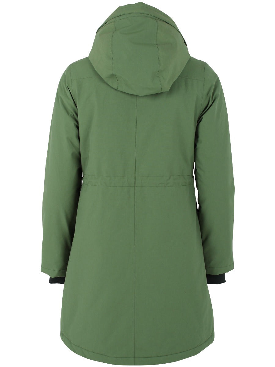 Danefae-Winter-Regenjas-Dames-Danenora-groen-achter