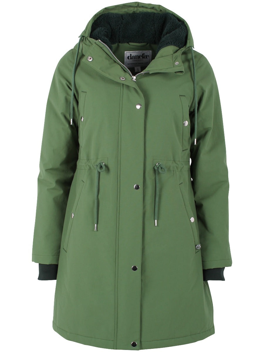 Danefae-Winter-Regenjas-Dames-Danenora-groen-voor