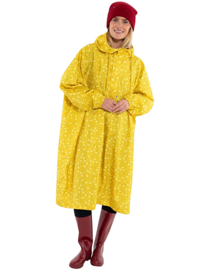 Danedream Drops Poncho Dark Yellow Fleuri