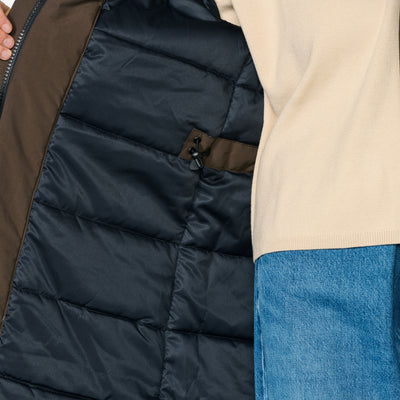 Happy Rainy Days Aspen winterregenjas donkerbruin met capuchon en zakken