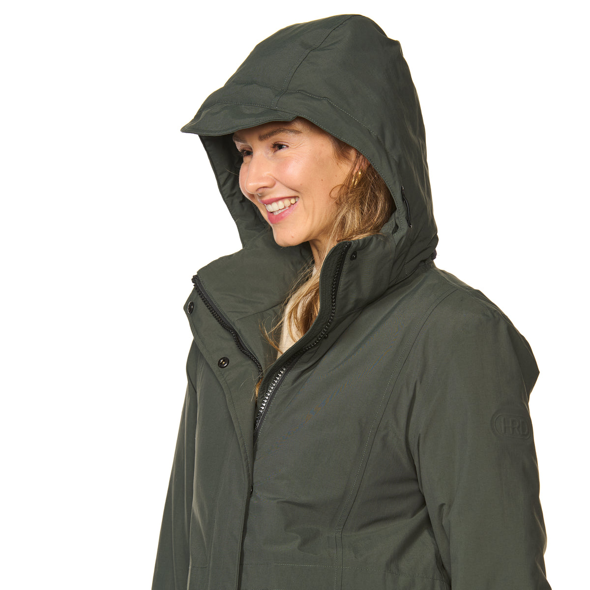 Pasvorm van de Happy Rainy Days Aspen winterregenjas donkergroen
