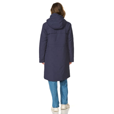 Detail van de Happy Rainy Days Aspen winterregenjas navy