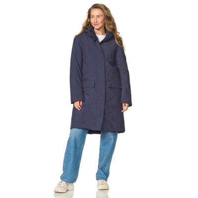 Happy Rainy Days Aspen winterregenjas navy – zijaanzicht