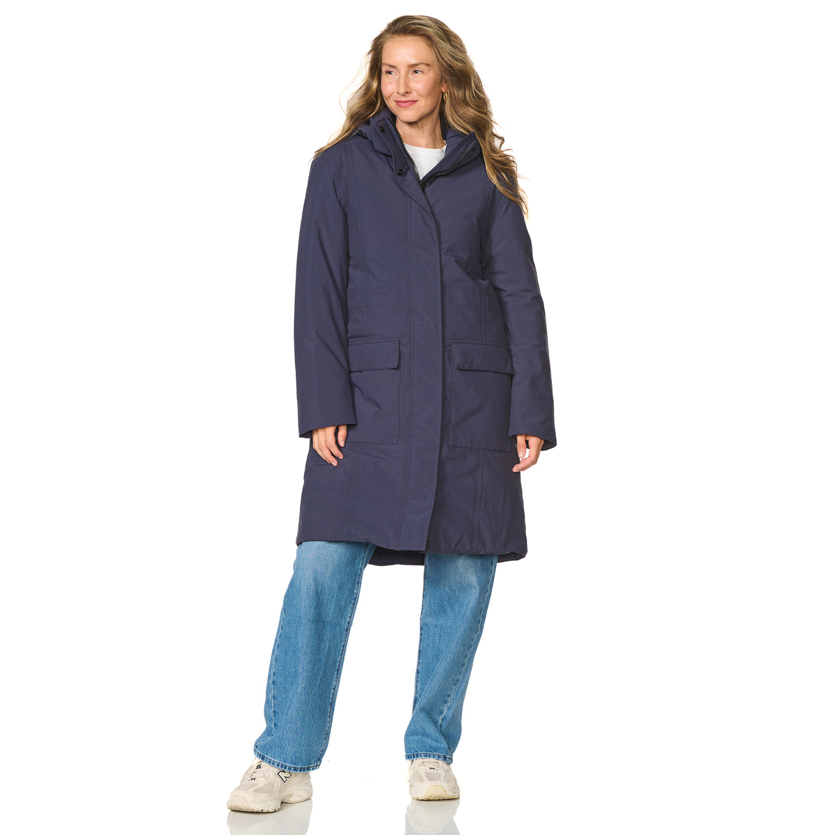 Happy Rainy Days Aspen winterregenjas navy – zijaanzicht
