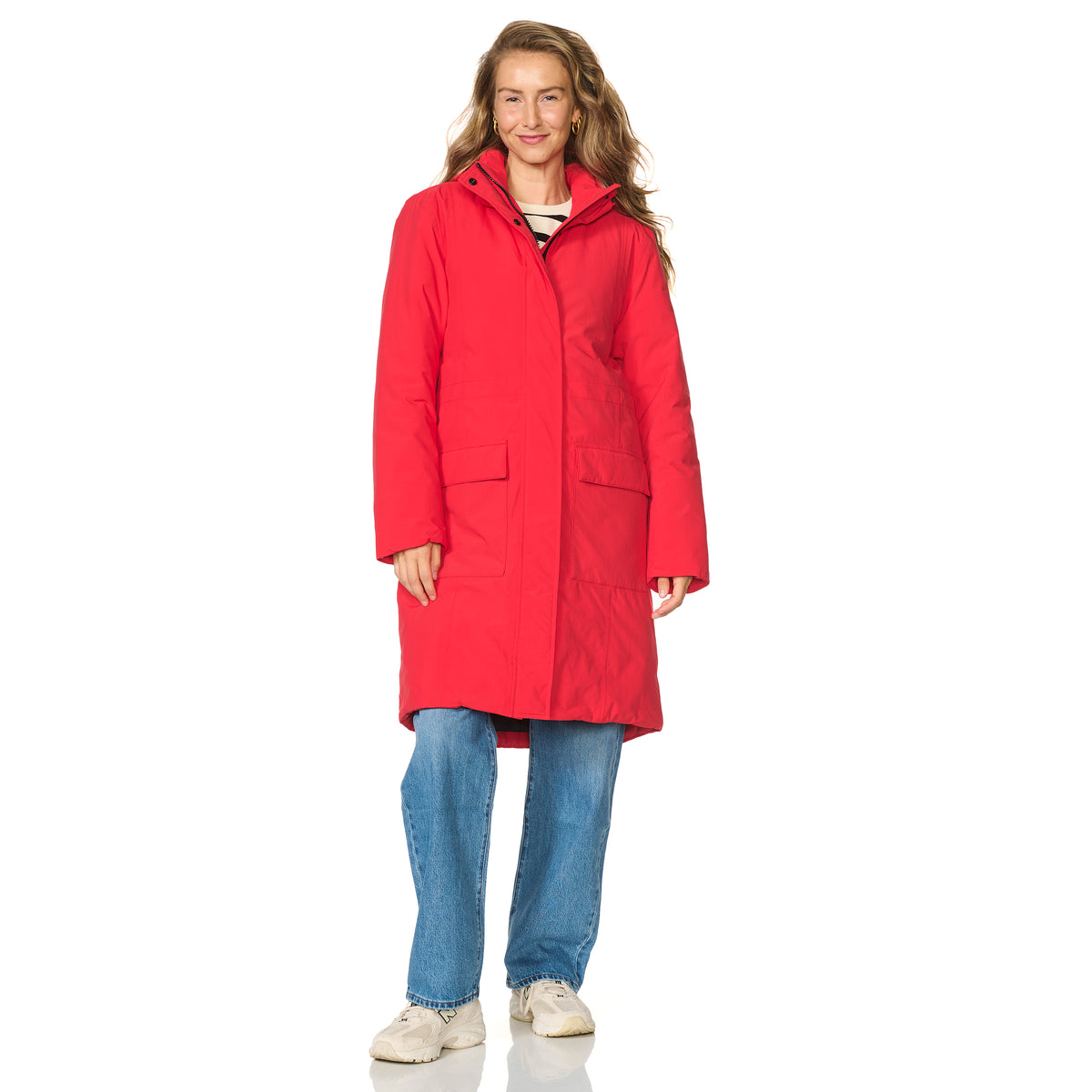 Happy Rainy Days Aspen winterregenjas rood – vooraanzicht
