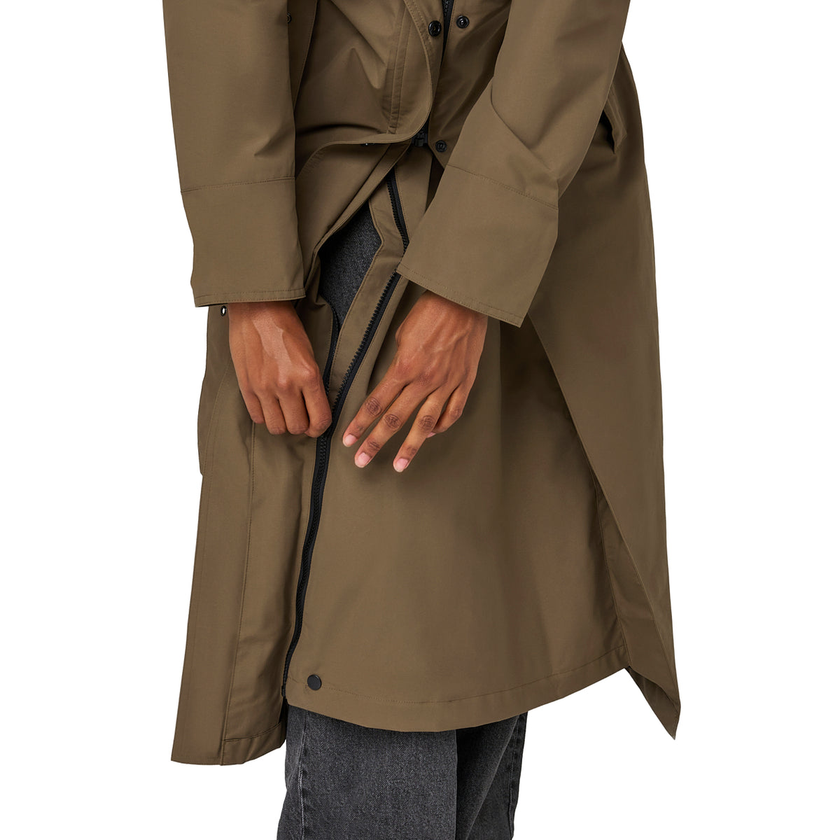 Happy Rainy Days Montreal Brown fietsregenjas voor dames