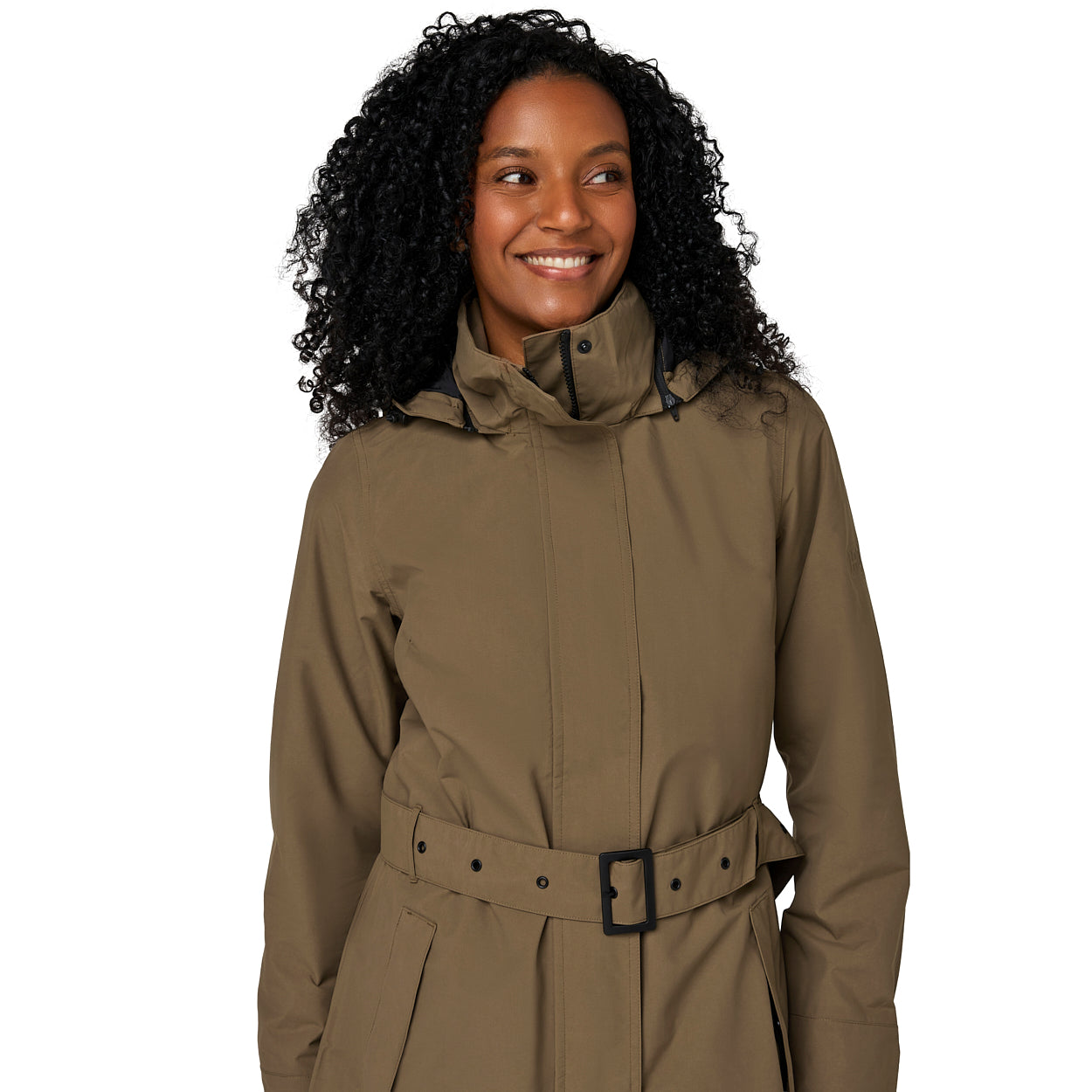 Happy Rainy Days Montreal Brown lange regenjas voor dames