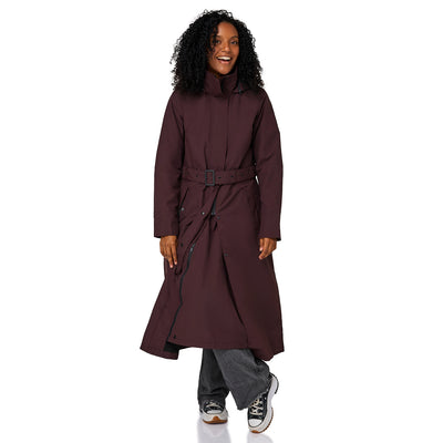 Happy Rainy Days Montreal Burgandy rood stijlvolle dames regenjas