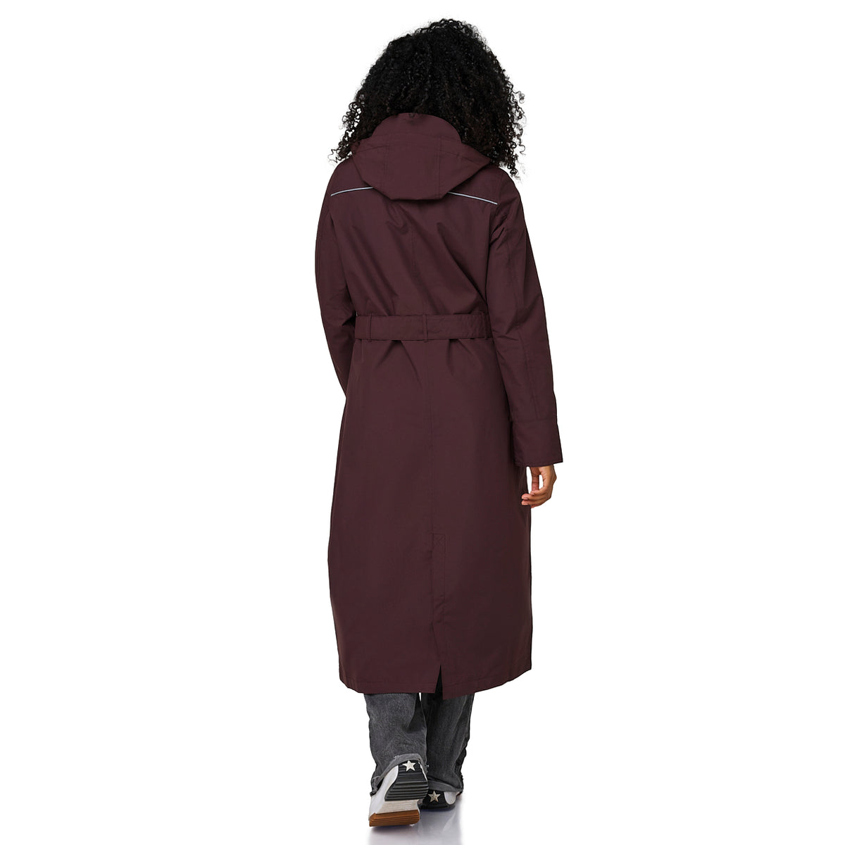 Happy Rainy Days Montreal Burgandy rood regenjas voor fietsen