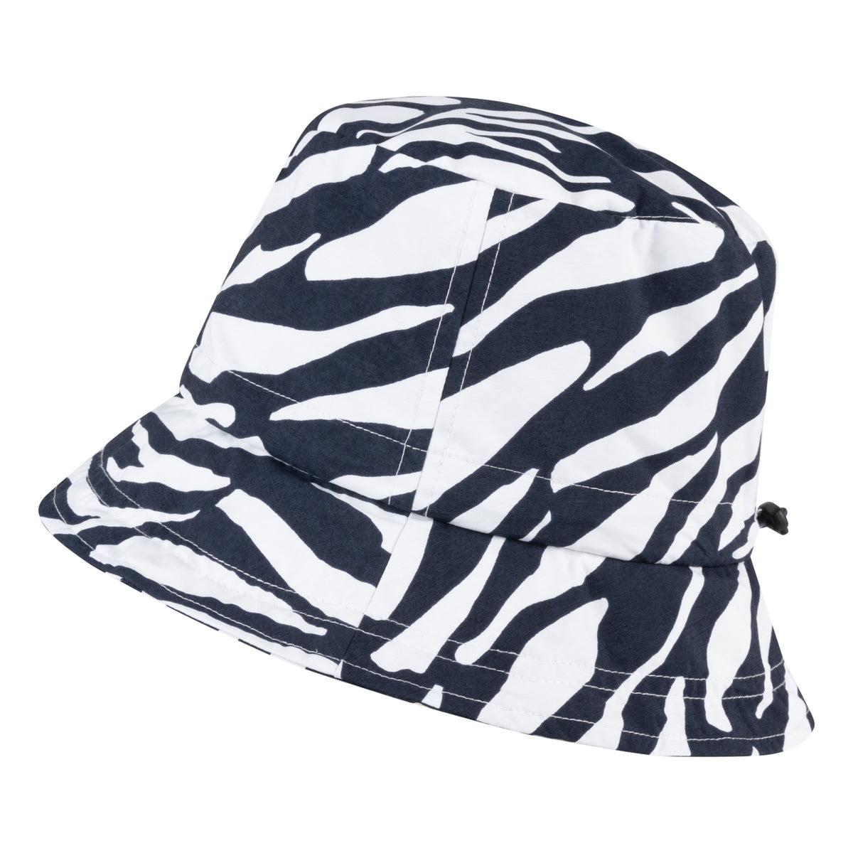 Happy Rainy Days opvouwbaar regenhoedje Zebra blauw wit – zijkant