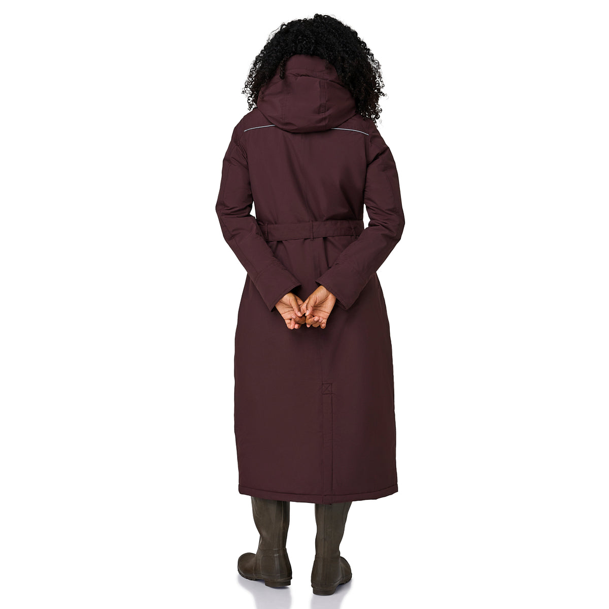 Happy Rainy Days Toronto Burgandy rood gewatteerde regenjas voor dames