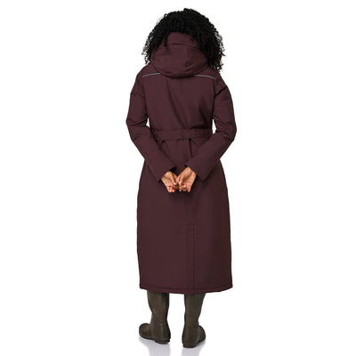 Happy Rainy Days Toronto Burgandy rood gewatteerde regenjas voor dames