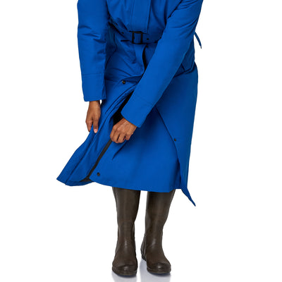 Happy Rainy Days Toronto Kobalt blauw extra lange damesjas