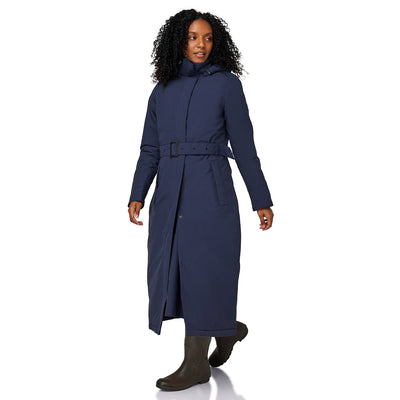 Happy Rainy Days Toronto Navy Midnight extra lange winterjas voor dames