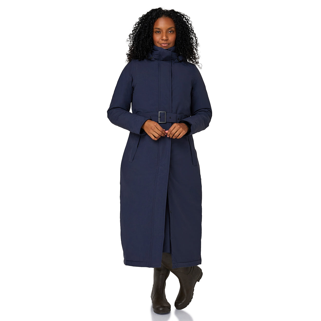 Happy Rainy Days Toronto Navy Midnight gewatteerde regenjas voor dames