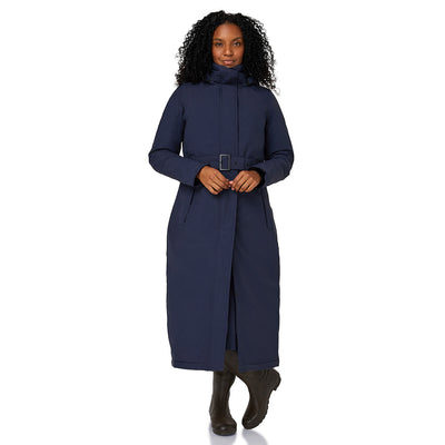 Happy Rainy Days Toronto Navy Midnight gewatteerde regenjas voor dames