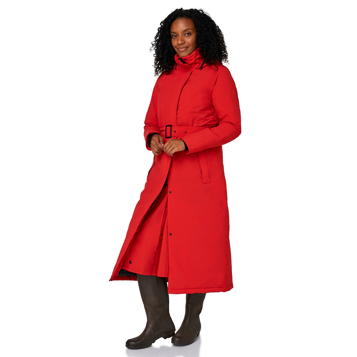 Happy Rainy Days Toronto Rood extra lange winterjas voor dames