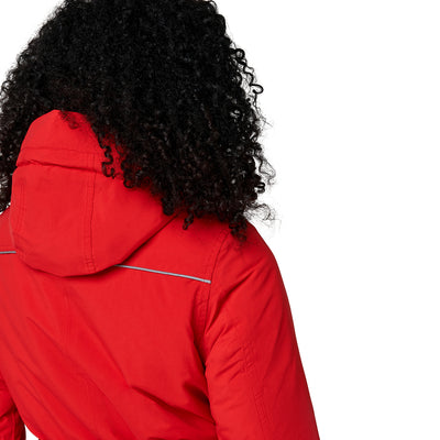 Happy Rainy Days Toronto Rood warme waterdichte regenjas voor dames