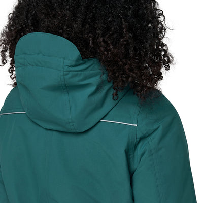 Happy Rainy Days Toronto Teal warme winterregenjas voor dames