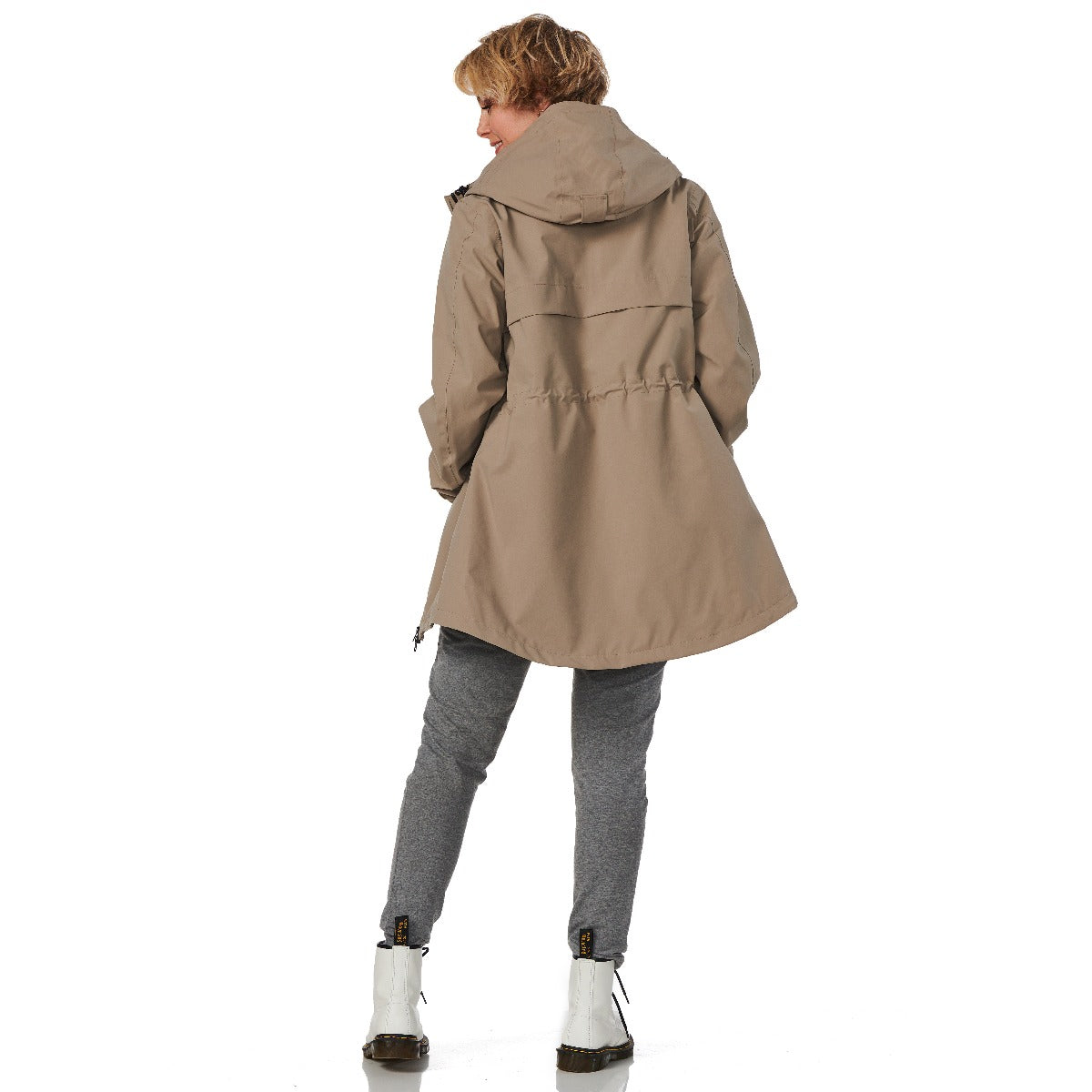 HappyRainyDays-Regenparka-Dames-Beige-achter