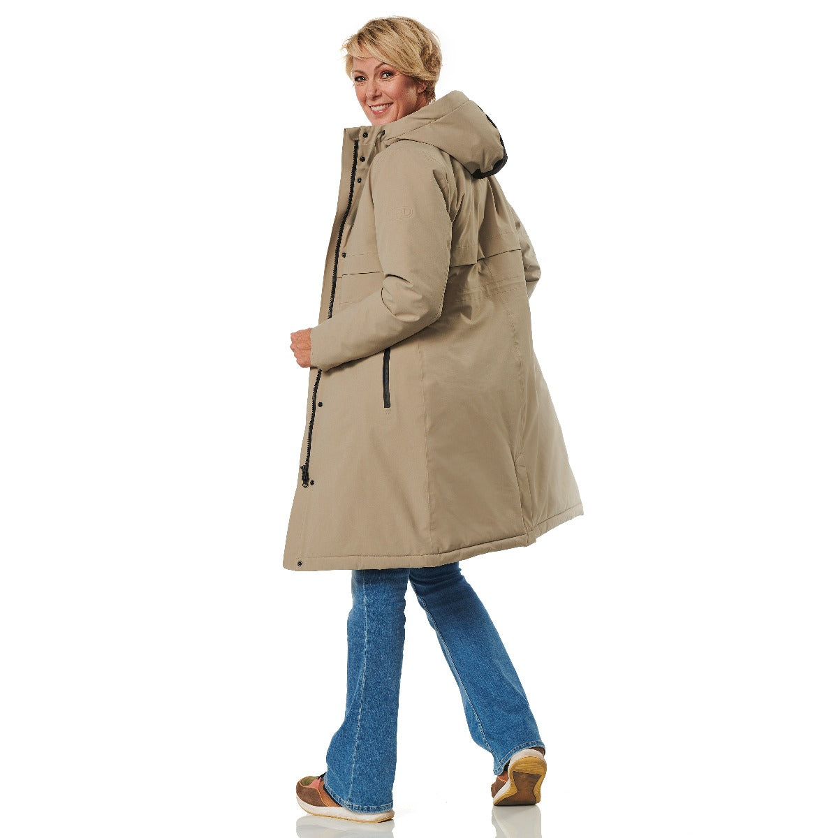 HappyRainyDays-Winterjas-Dames-Windsor-Beige-modelopenachter