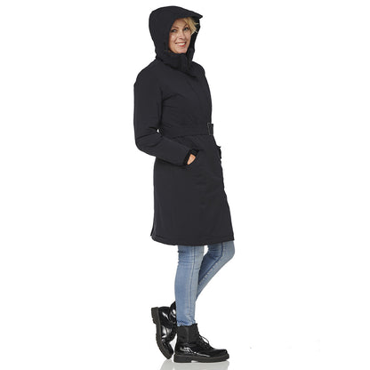 HappyRainyDays-Winterparka-Dames-Calgary-blauw-modelcapuchon