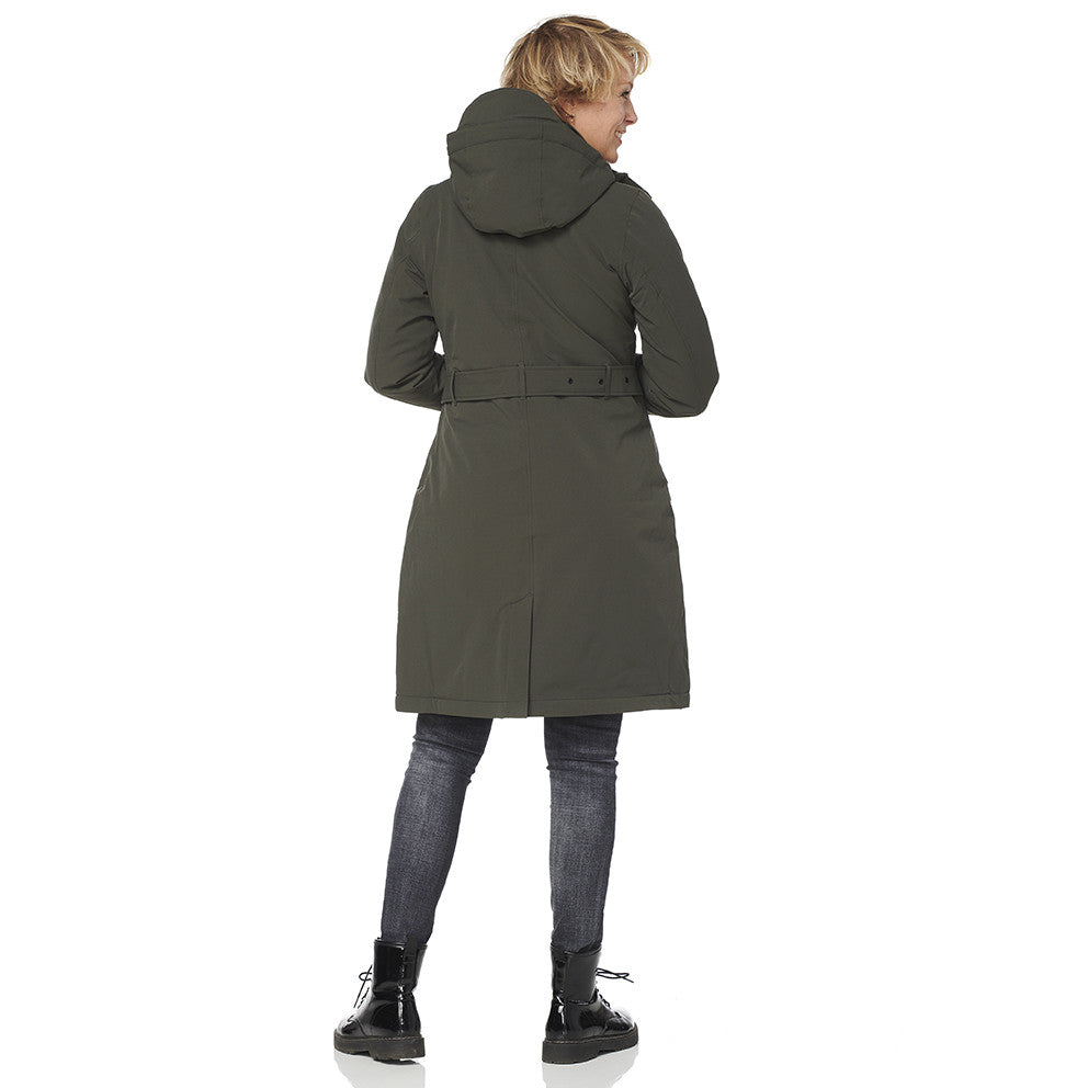 HappyRainyDays-Winterparka-Dames-Calgary-Groen-modelachter