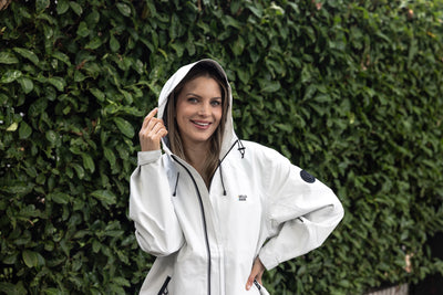 Hello Rain Premium 20K regenjas off-white – verstelbare capuchon