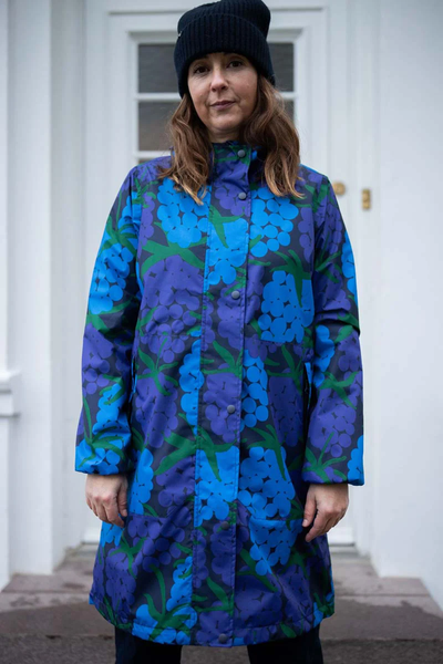 Danefae Edith Regenmantel Damen Dunkelblau Maxiberry