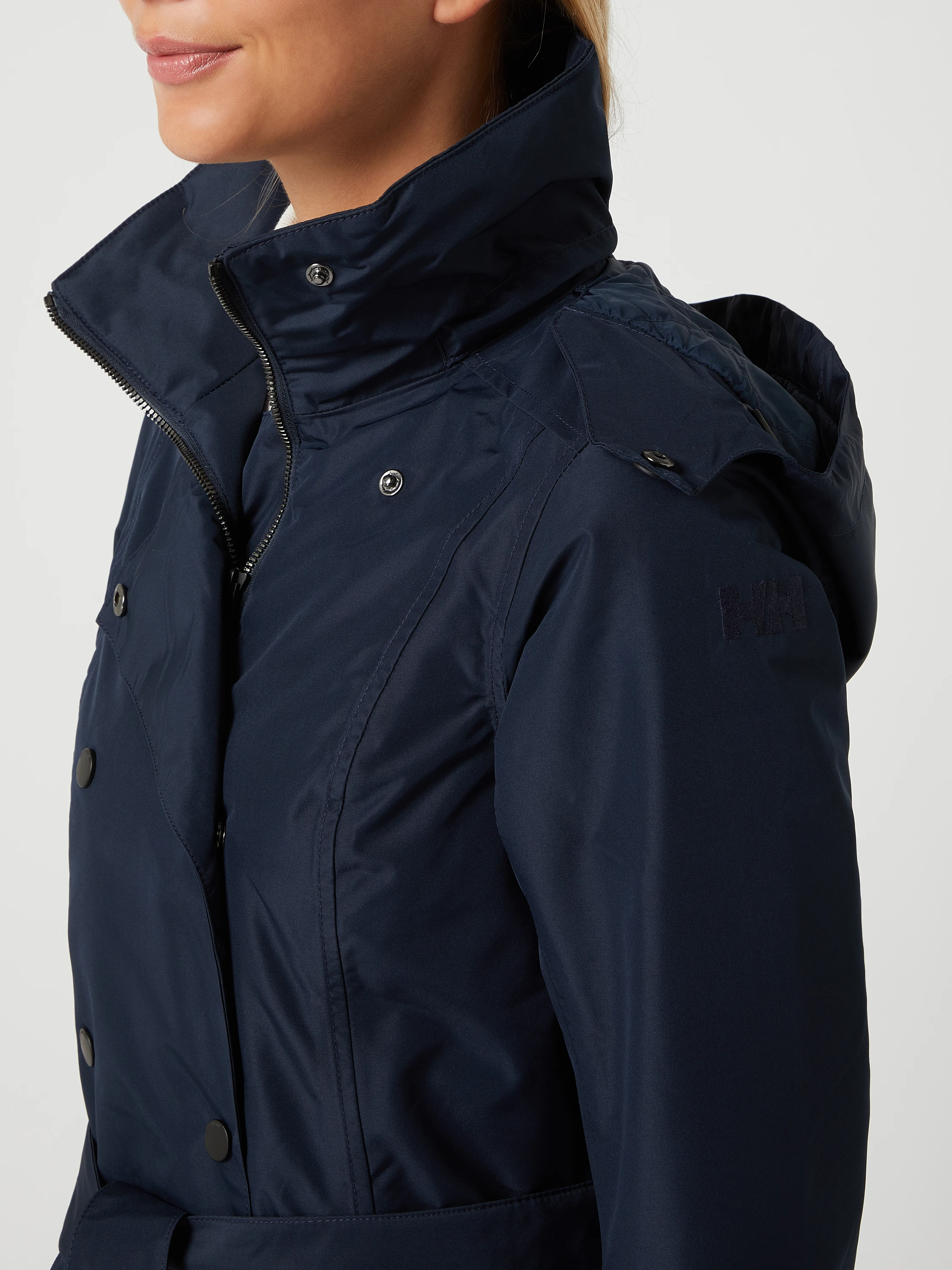 Helly Hansen Trenchcoat Gewatteerd Dames Welsey Blauw-XS Laatste maat