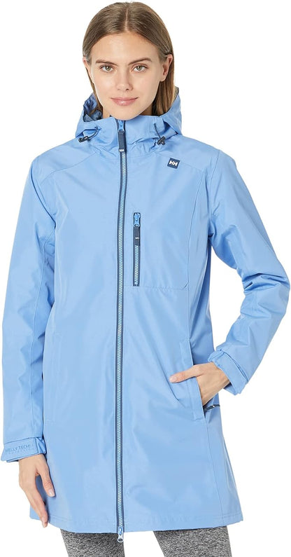 Helly Hansen Winter Raincoat Women W Long Belfast Light Blue-XS 