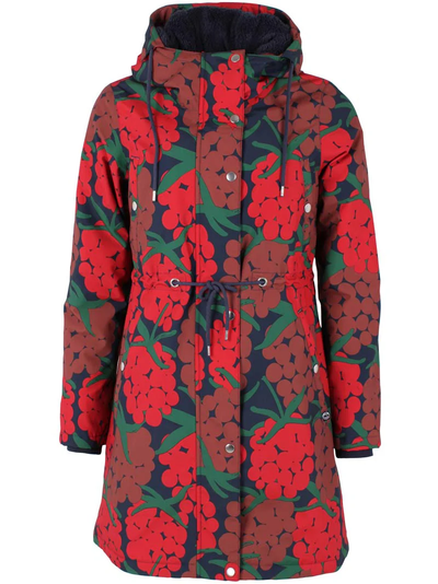 Danefae Winter Regenparka Dames Danenora Dark Red Maxiberry
