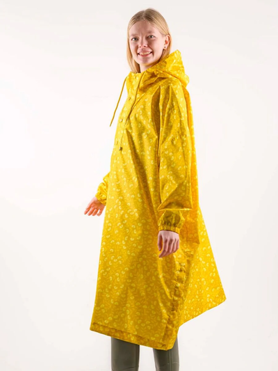 Danedream Drops Poncho Dark Yellow Fleuri