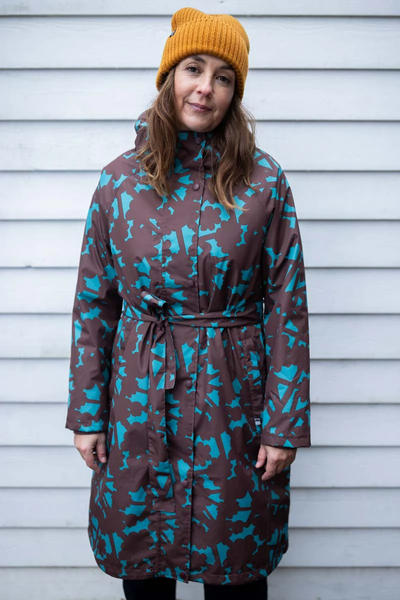 Danefae Regenjas Dames Elisabeth Blue Grey Bramble