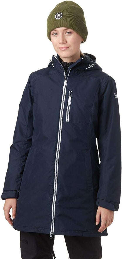 Helly Hansen Regenjas Dames Long Belfast Blauw-S Laatste maat