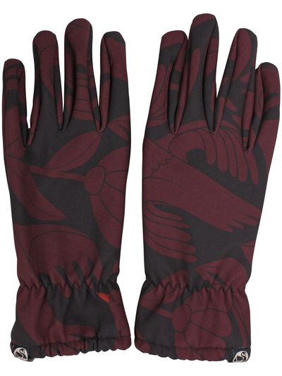 Danefæ Danehold Softshell Handschuhe Black/ Dark Wine Birdie up – warme Handschuhe