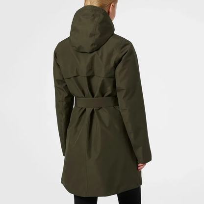 Helly Hansen Trench Coat Padded Ladies Welsey Green-XS