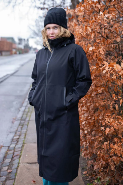 Danefae Premium Regenmantel Damen Dogwalker Schwarz 