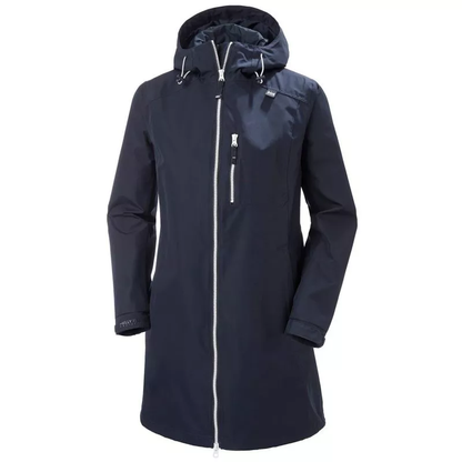 Helly Hansen Regenjas Dames Long Belfast Blauw-S Laatste maat