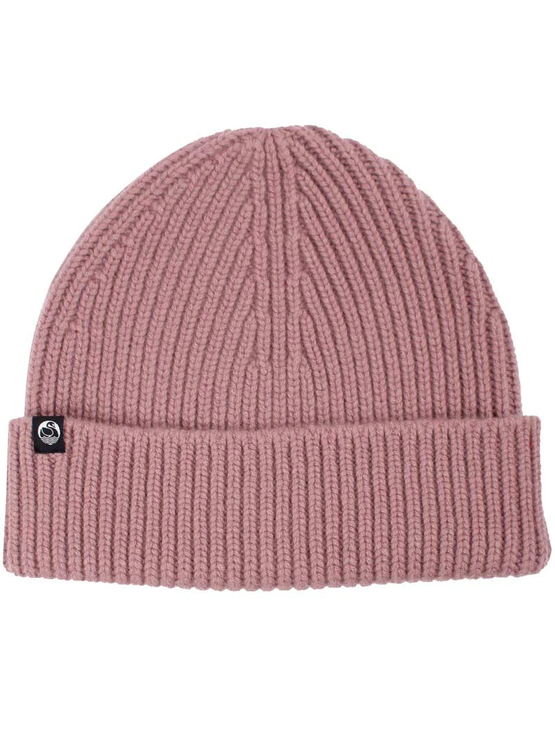 Danefea Danewarm Thoughts Merino Beanie Dunkelrose Beige
