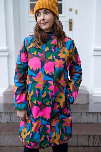 Danefae Edith Regenmantel Damen Dunkelblau Geofleur